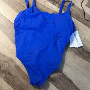 NWT $98 XL Athleta Women's Blue One Piece Swimsuit